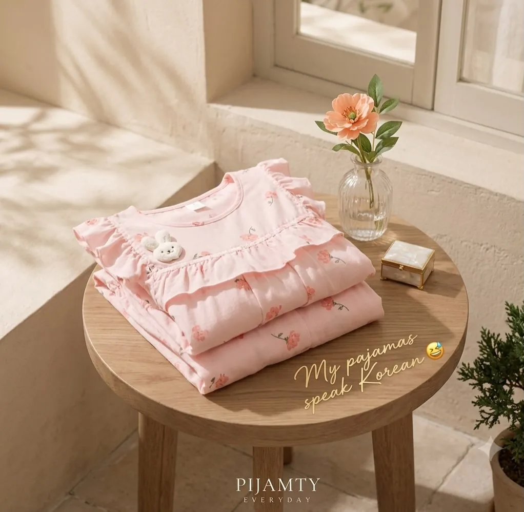 Soft Pink Ruffle Pajama Set product presentation