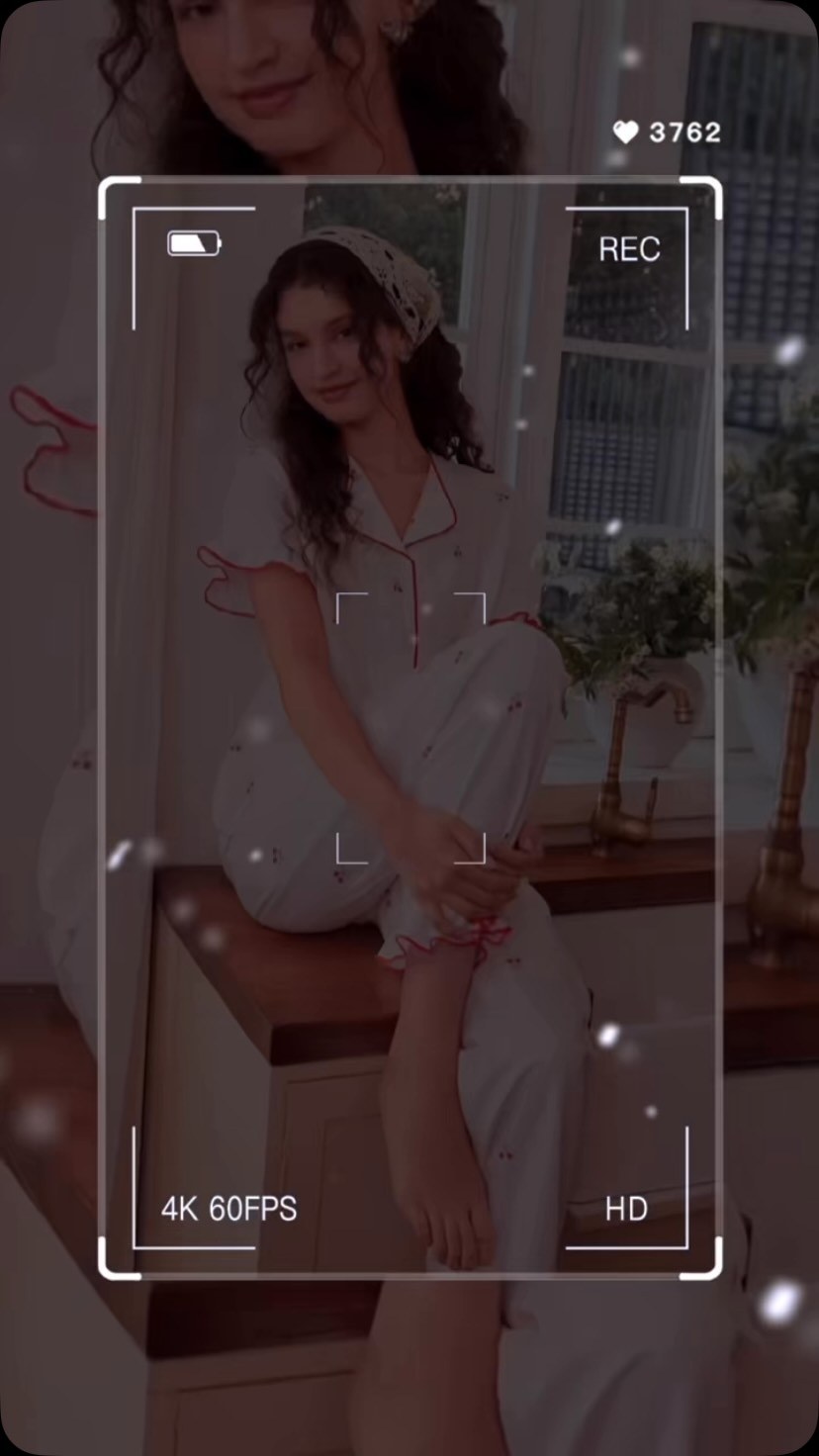 Rose Piping Short-Sleeve Pajama Set