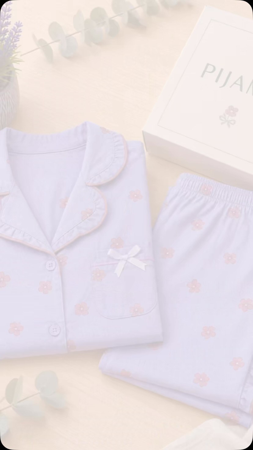 Blush Petal Collared Pajama Set