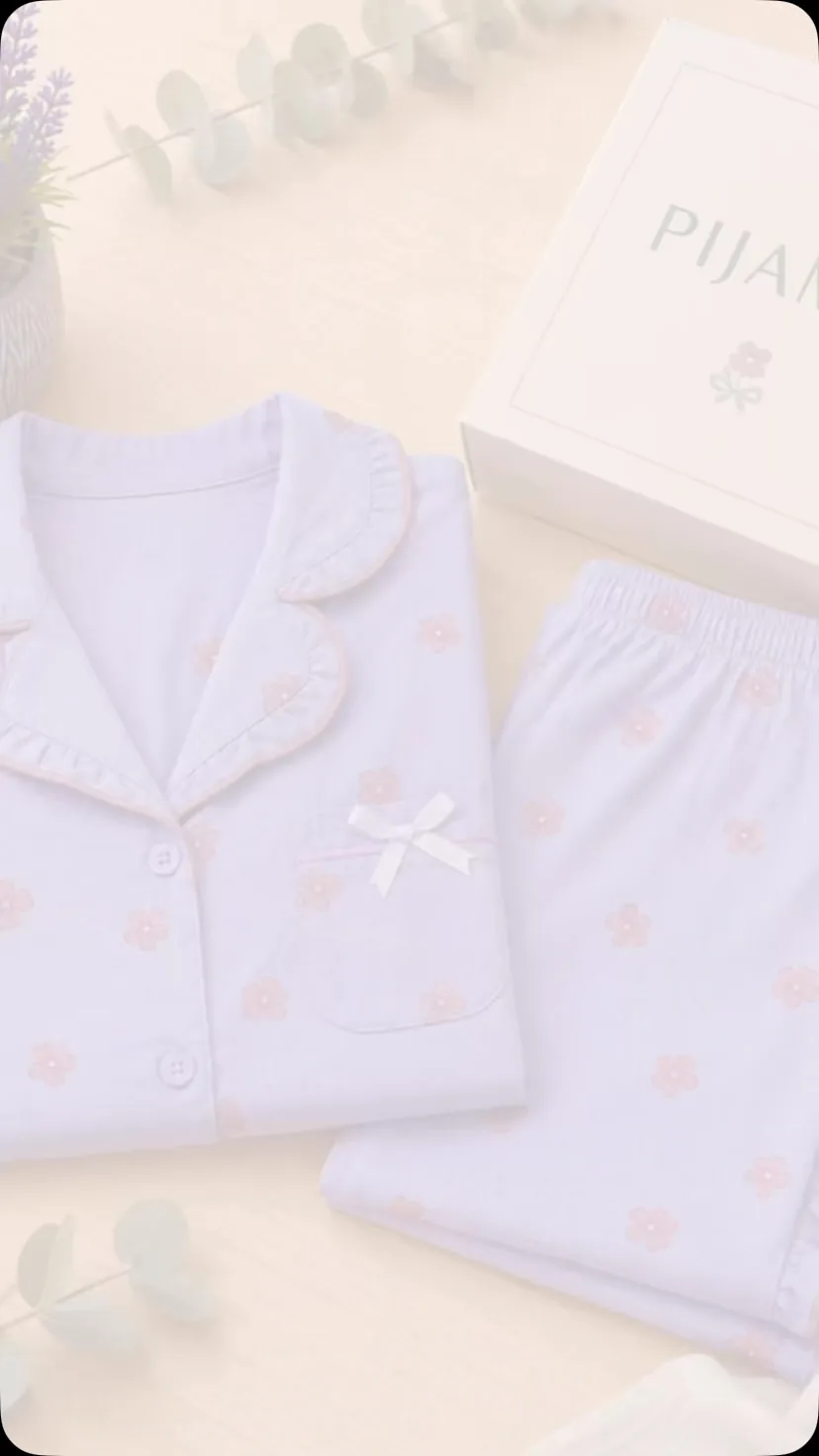 Blush Petal Collared Pajama Set product presentation